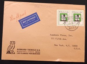 DM)1972, GERMANY, COVER SENT TO U.S.A, AIR MAIL, WITH STAMPS CENTENAR