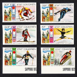 Comoro Is. Winter Olympic Games Innsbruck 6v imperf 1976 MNH MI#266-271B