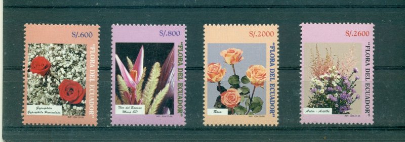 Ecuador - Sc# 1457-60. 1998 Flowers. MNH $12.15.