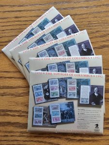 5 Sets - U.S. Scott # 2624-2629 The Voyages of Columbus Souvenir Sheets MNH