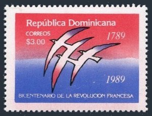 Dominican Rep 1049,MNH.Michel 1579. French Revolution,200th Ann.1989.