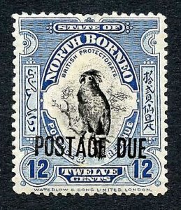 North Borneo SGD64 12c Post Due M/M Cat 80 Pounds