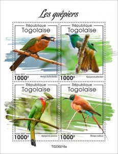 2024 04 - TOGO - BEE EATERS             4V  complet set    MNH **