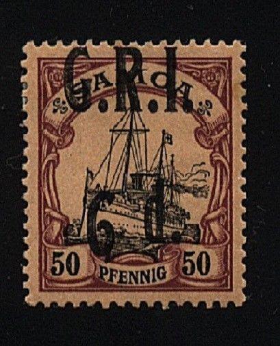 SAMOA 1914 GRI opt on German Samoa : 6d on 50pf INVERTED 9 SG108b mint.....24469