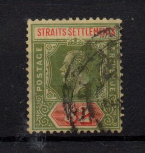 Straits Settlements 1921 $2 SG211c (on pale yellow) fine used WS36460