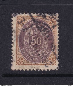 Denmark 1875/9 50o Sc 33 Used Cv $37 15709