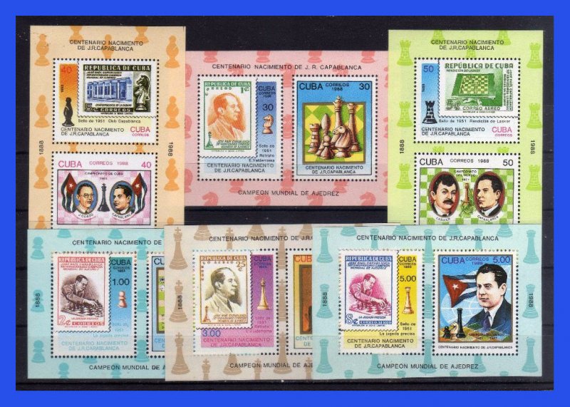 1988 - Cuba - HB - 3049-3054 - MNH