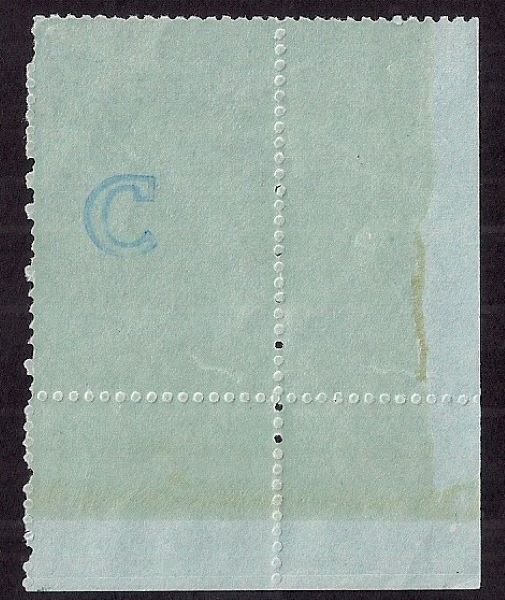 CANADA: ONTARIO; Law Stamp, $4 Green on Blue #OL61 MINT CORNER EXAMPLE w C rev