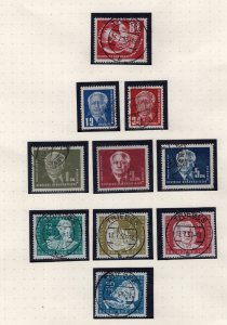 GERMANY DDR DEMOCRATIC REPUBLIC 1950 LOVELY LOT ALL VERY FINE TO SUPERB USED