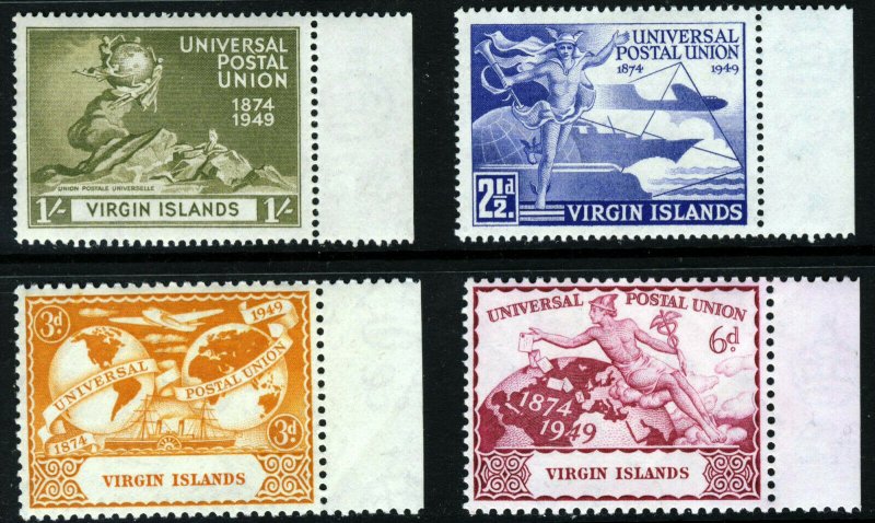 VIRGIN ISLANDS King George VI 1949 U.P.U. Anniversary Set SG 126 to SG 129 MNH