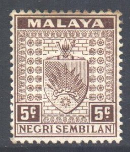 Malaya Negri Sembilan Scott 24 - SG26, 1935 Arms 5c MH*