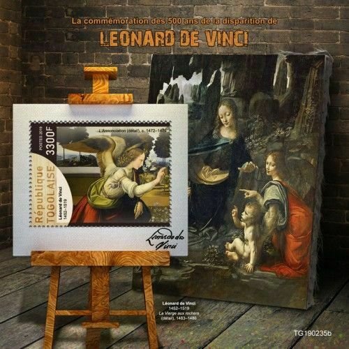 Z08 TG190235b TOGO 2019 Leonardo da Vinci MNH ** Postfrisch