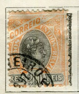 BRAZIL; 1894 early Liberty issue fine used 200r. value