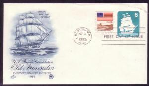 US FDC Sc.# U609 Old Ironsides + 1890 Artcraft L560