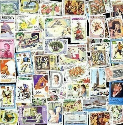 100 All Different DOMINICA Stamps