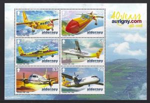 2008 Alderney 339-344/B22 Planes 8,50 €