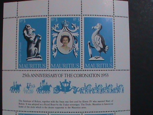 MAURITIUS- 25TH ANNIVERSARY-CORONATION-QUEEN ELIZABETH II -MNH SHEET VF