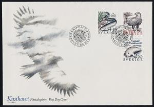 Sweden 1678-80 on FDC - Bird, Seal, Eel