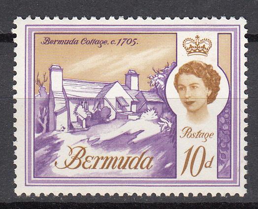 Bermuda - 1965 QEII 10p Cottage Sc# 182A - MNH (8889)