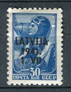 LATVIA; 1940s early Russian Occupation issue Mint hinged 30k value