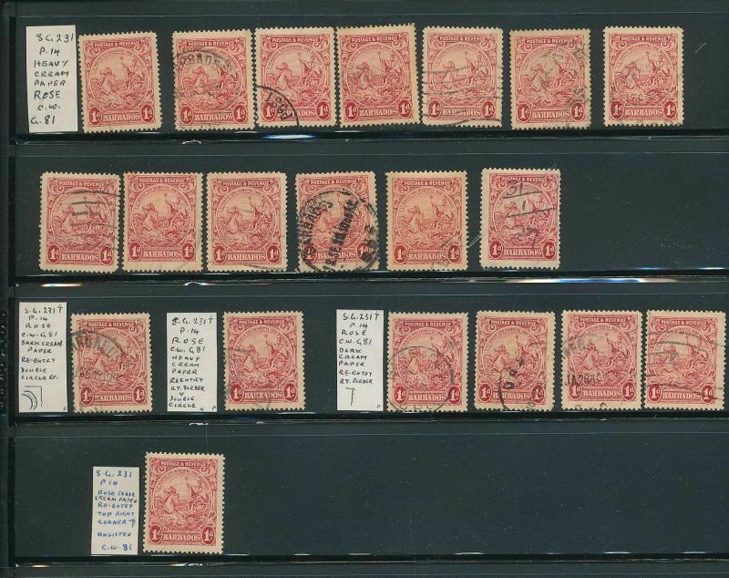 BARBADOS 1920s M&U Incl.Varieties (Appx 120 Stamps) (KR776