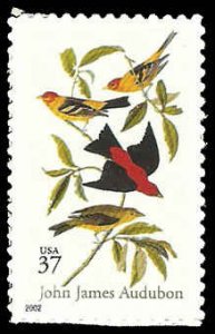 PCBstamps   US #3650 37c Scarlet & Louisiana Tanagers, MNH, (20)