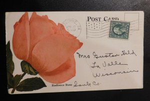 1917 USA Advertisement Postcard Cover Westgrove PA to La Valle WI Rose Company