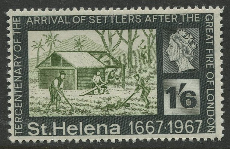 STAMP STATION PERTH St Helena #200 Tercentenary of Settlers 1967 MNH