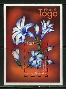 TOGO  FLOWERS OF TOGO  SOUVENIR SHEET II  OF SIX  MINT NH