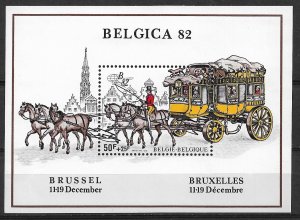 1982 Belgium B1021 Belgica 82' Stamp Expo MNH S/S