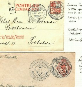 DUTCH EAST INDIES Covers {2} *Soerabaja & Bandung Fair* Cancels 1922-24 EP121