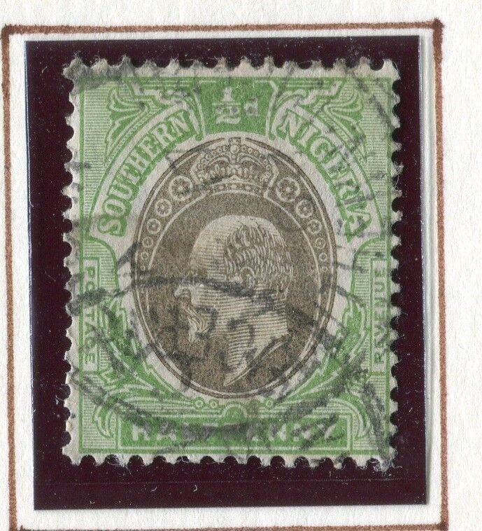 SOUTHERN NIGERIA; 1903 early Ed VII issue fine used 1/2d. value