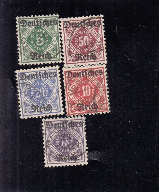 Württemberg: Sc #059-065, Complete, Used (S18324)