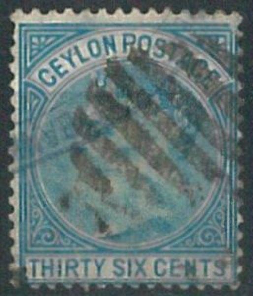 70347 - CEYLON - STAMPS: Stanley Gibbons # 129  used - 36 Cents - LOTS OF CHOICE