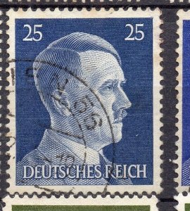 Germany 1944 Hitler Stamp Early Issue Fine Used 25pf. NW-104780