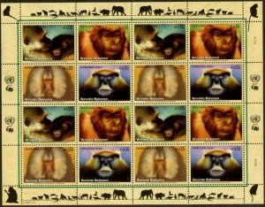 UNITED NATIONS Sc# NY 925-8 GE465-8 VI388-91 2007 Endangered Species Sheets MNH