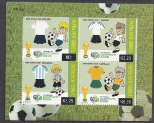 Papua New Guinea # 1216, World Cup Soccer, Souvenir Sheet, NH 1/2 Cat.