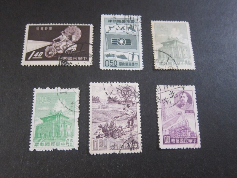 Taiwan 1960 Sc 1250,65,74,70B,1308,16 FU