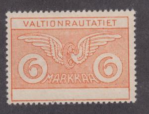 Finland HS 66 MLH. 1945 6m State Railway Stamp, scarce