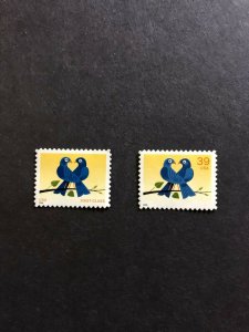 US Stamps Scott # 3976 & 4029 True Blue Love Birds 39 cent
