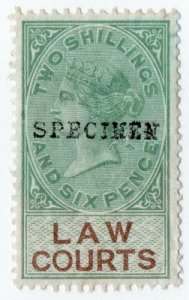 (I.B) QV Revenue : Law Courts (Scotland) 2/6d (1882)  