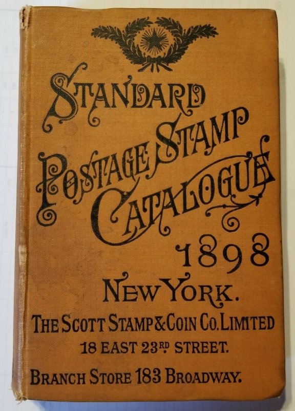 1898 Scott Standard Postage Stamp Catalogue Rare 58th Edition Vintage Antique 