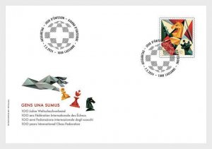 Switzerland Suisse 2024 100 Years International Chess Federation FDC