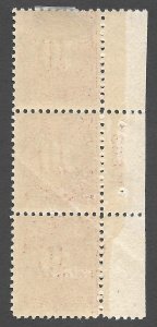 Doyle's_Stamps: MH/NH 10c Post Due Plate Number Strip, Scott #J65*/**