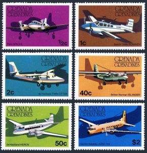 Grenada Grenadines 182-187, MNH. Michel 186-191. Air Transport 1976.