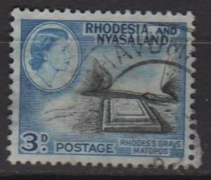 Rhodesia & Nyasaland 1959 Scott 162 used - 3p Rhodes's grave