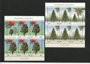 ROMANIA ESTONIA STAMPS 2017 FOREST TREE NATURE SHEET MNH