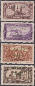 SYRIA Sc # C26-9 VLH CPL SET AIRMAILS 1925 SYRIA REGULAR ISSUE OVERPRINT