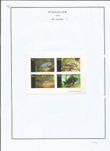 EYNHALLOW -1981 - Fish - Imperf 4v Sheet - Mint Light Hinged - Private Issue