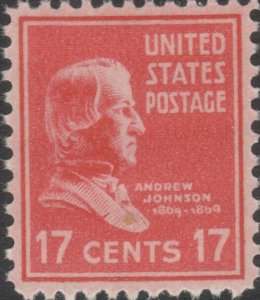UNITED STATES USA #822 Mint MNH Stamp A. Johnson President